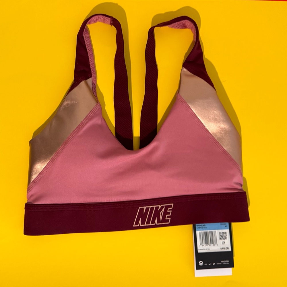 Nike Women's Top in Pink and Burgundy